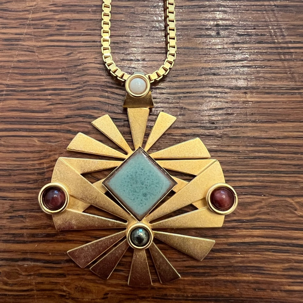 Vintage Handmade Gold Plated Designer Pendant